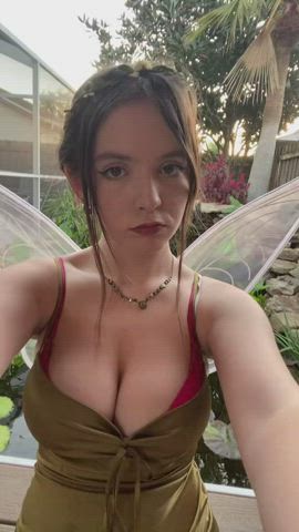 big tits braces busty cleavage costume downblouse halloween teen tiktok gif