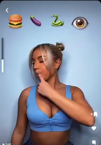 blonde tiktok tits gif