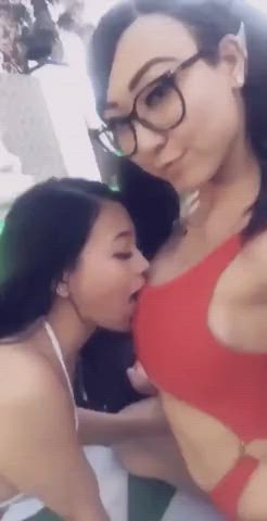 Asian Big Tits Lesbian gif