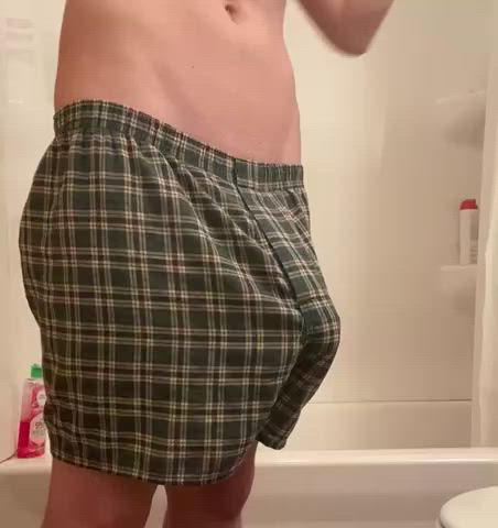 [M] It's usually too hard to keep it in my pants