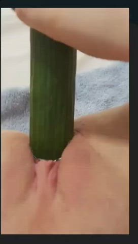 cucumber german masturbating gif