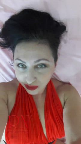 Bed Sex MILF Selfie Striptease Teasing gif