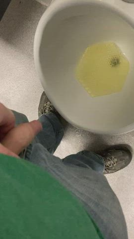 Piss break at work.