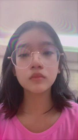 18 years old asian cute filipina glasses pinay teen gif