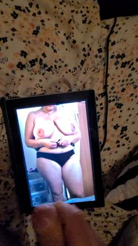 amateur big tits cock cum cumshot masturbating tits gif