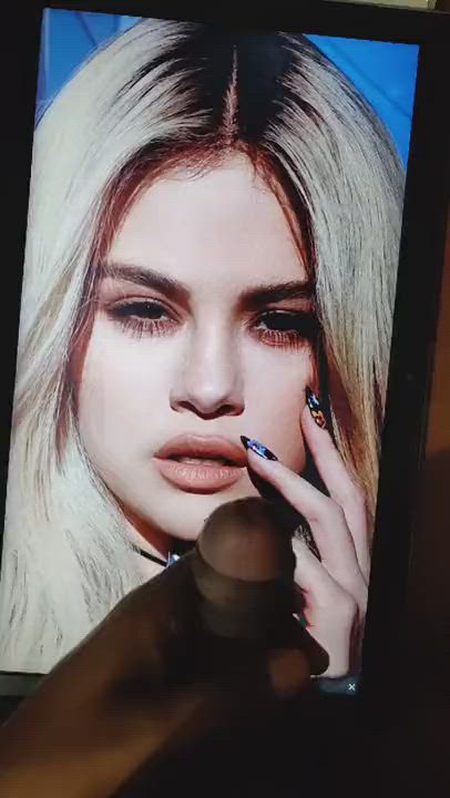 Blonde Cum In Mouth Selena Gomez Tribute gif