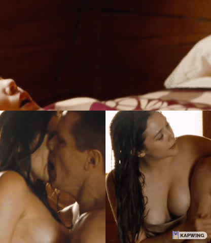 Big Tits Boobs Brunette Celebrity Elizabeth Olsen Kissing Tits gif