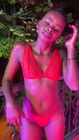 ebony latina lingerie outdoor sexy gif