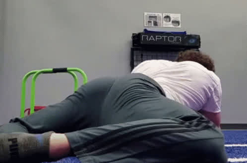 Bubble Butt Clothed Gay Teasing TikTok Workout gif