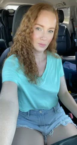 Cougar Hotwife MILF Natural Tits OnlyFans Pussy Redhead Titty Drop gif