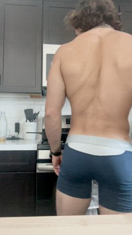 You bother me when you look at my butt while I'm cooking.