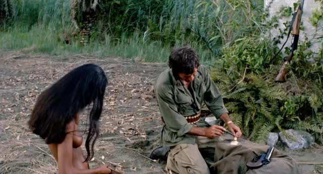 Laura Gemser - Emanuelle and the Last Cannibals - Stroking Bush - HappeningAwayAndSafe