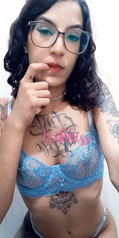cute glasses latina natural tits petite skinny tattoo teen tattedphysique gif