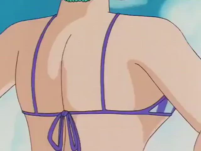 Dragon Ball - Bulma takes her Blue Bra Off for Sunbathing