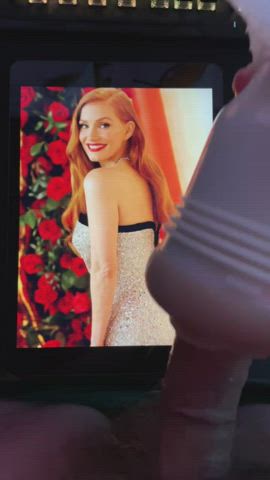 celebrity cumshot fleshlight jessica chastain tribute gif