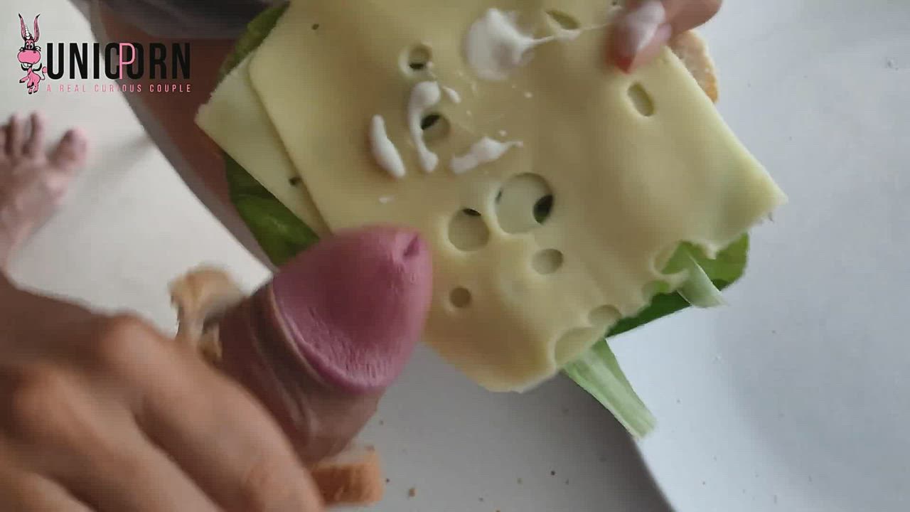 Cum on cheese sandwich