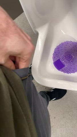 Got a bit hard at the urinal…