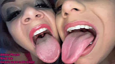 Blonde Lipstick Long Tongue Tongue Fetish gif