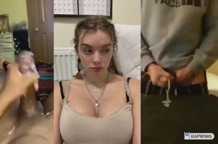 BabeCock Big Tits Cumshot TikTok UK gif