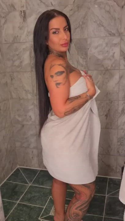 Latina Shower Tattoo gif