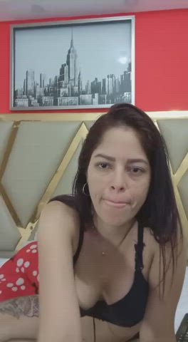 ass latina model mom seduction sensual small tits tattoo toy gif