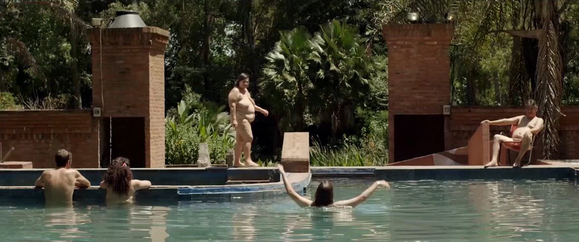 argentinian group nudist swimming pool gif