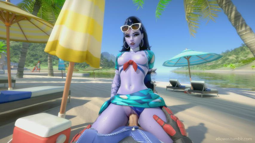 Widow at the beach by magnolia123