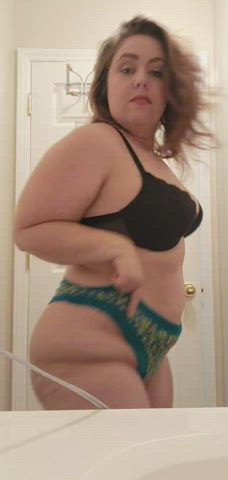 bbw big ass booty chubby panties smile curvy gif