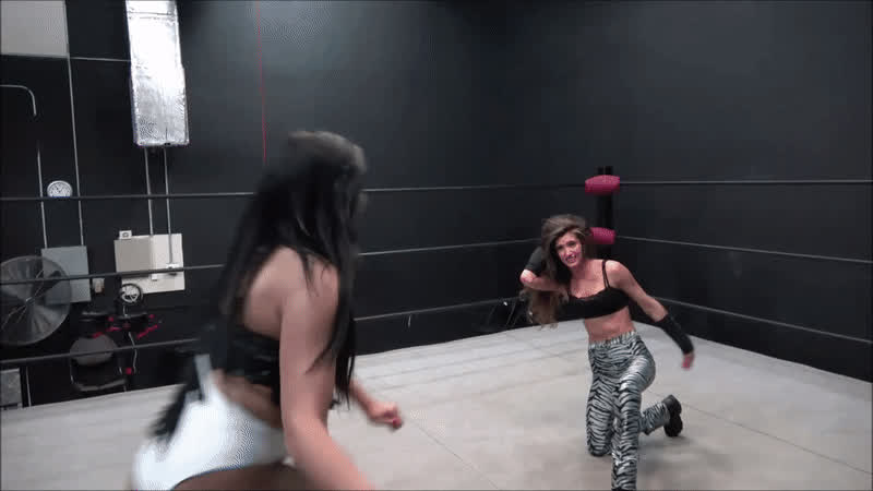 brunette mexican white girl wrestling gif