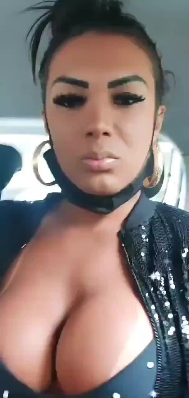 Car Cleavage Teasing gif