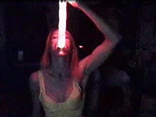 Glowing Dildo Distension Deepthroat