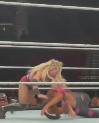 Ass Blonde Wrestling gif