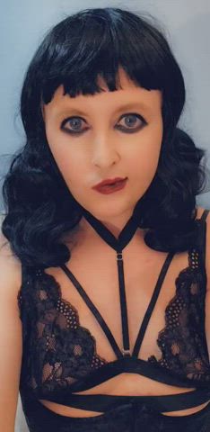 New lingerie completes my gothic look.