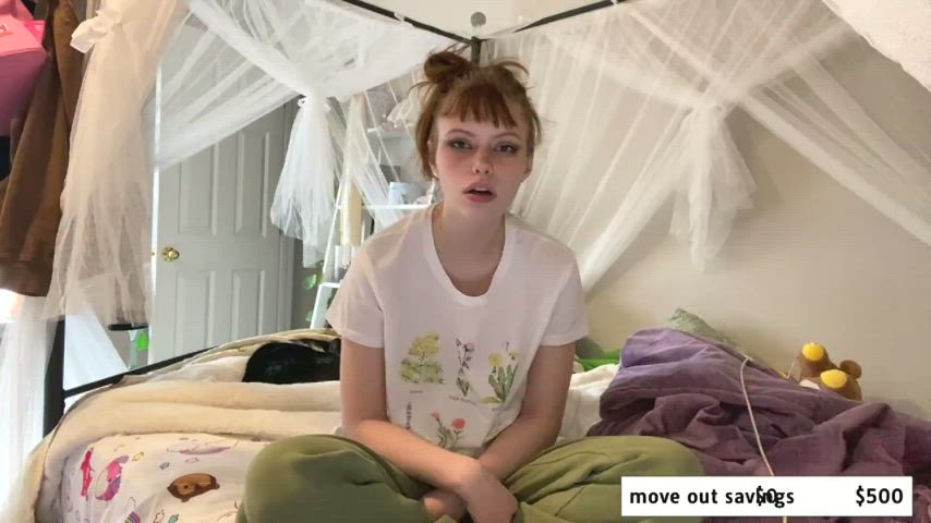 accidental downblouse nipslip redhead gif