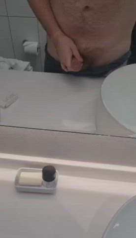 Cumming in the bathroom