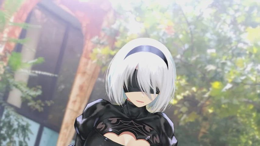 2B - injecting energy directly into her cum receptor (Consome) [NieR Automata]