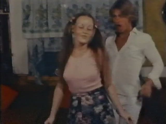 Brunette Dancing Vintage gif