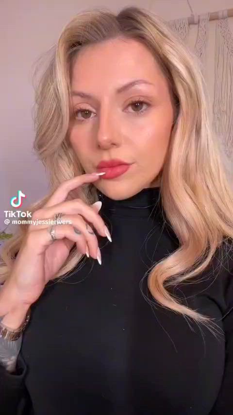 blonde british english joi mom tiktok gif