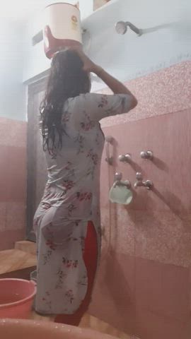 ass boobs shower gif