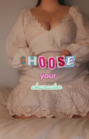 Choose your character: which slut will be yours 😉