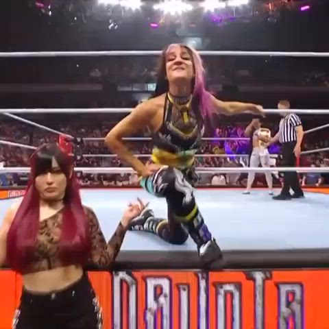 cute pretty wrestling gif