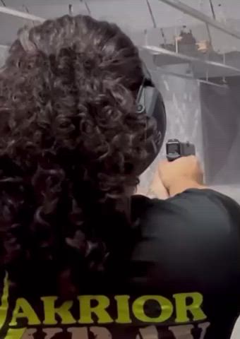 curly hair latina ponytail gif