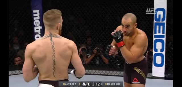 Conor |Eddie| Counters telegraphed drive by.