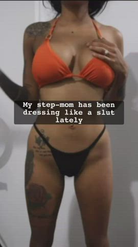 Brown slut takes stepson’s BWC