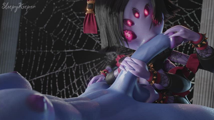 [Muffet] Helps Futa [Undyne] Unwind