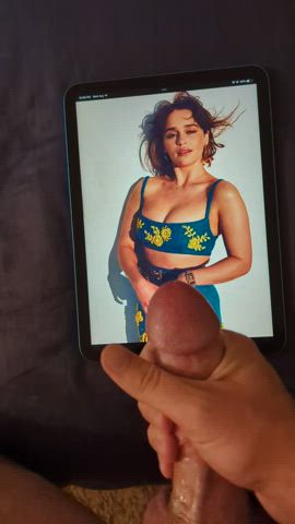 big dick celebrity emilia clarke masturbating tribbing tribute gif