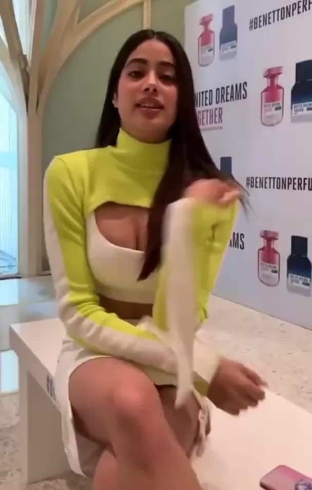 Janhvi Kapoor in an event and promoting benetton perfume