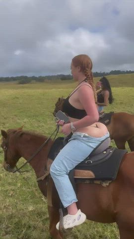 ass big ass cowgirl pawg redhead thong gif