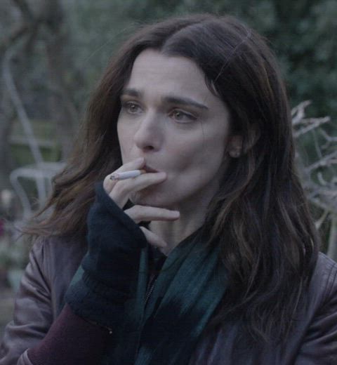 celebrity female rachel weisz smoking gif