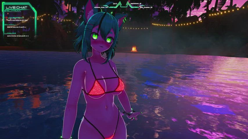 3d ass bikini body catsuit gif